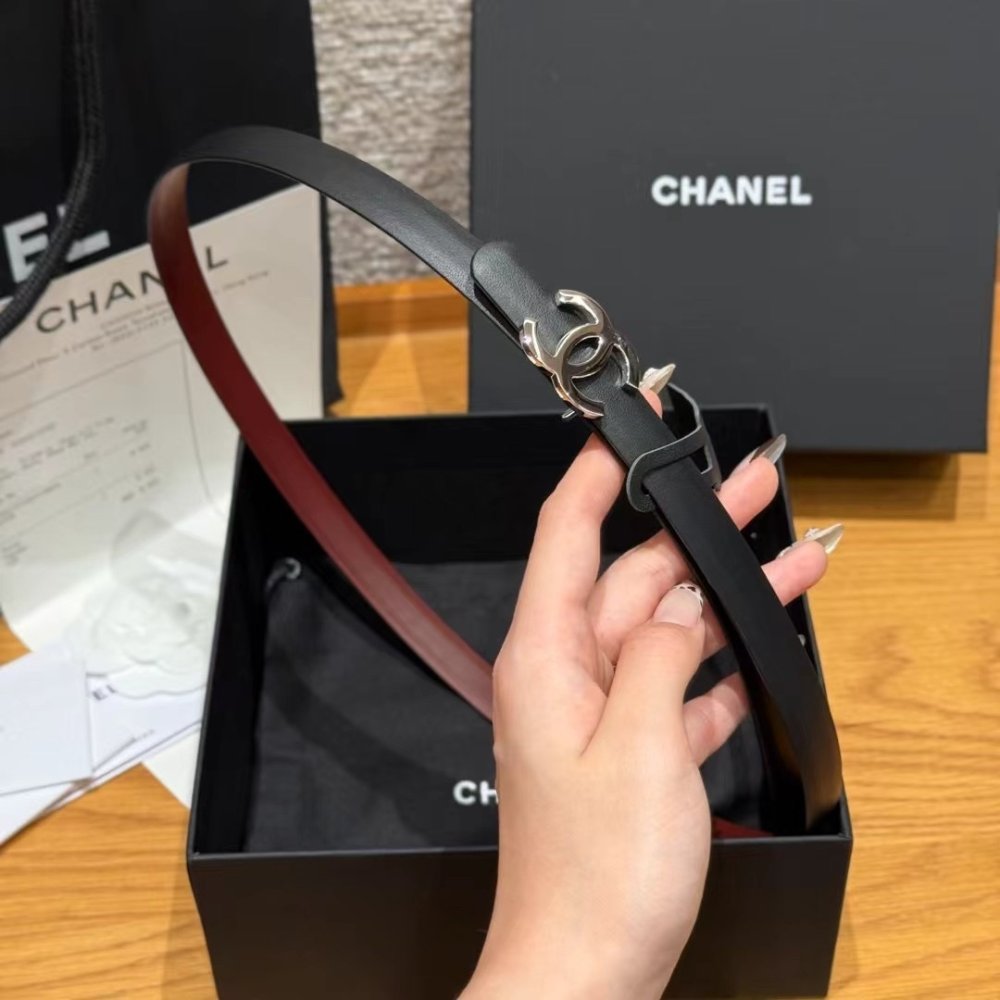 Belt leather female 1.5 cm фото 4