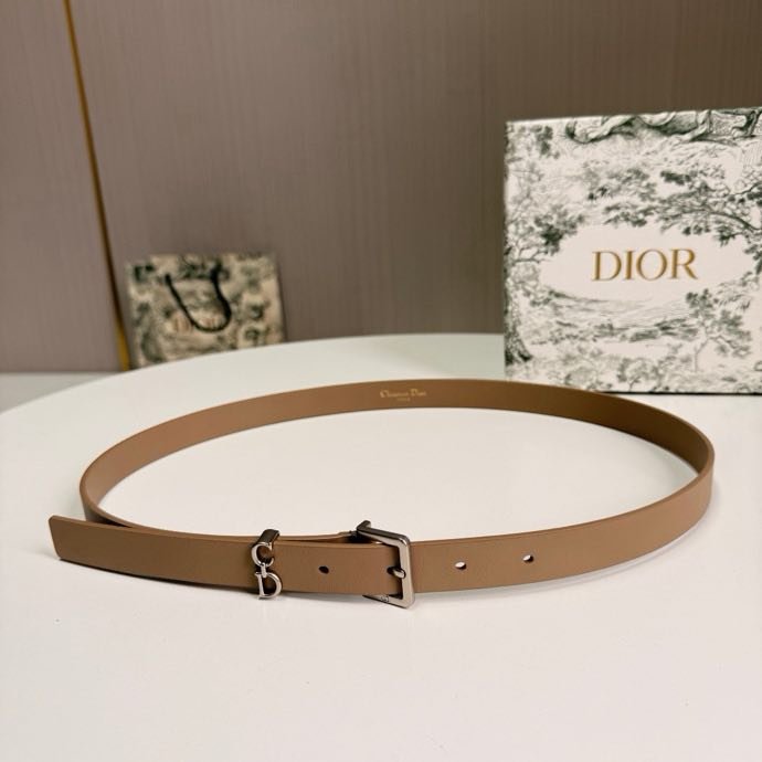 Belt leather female 2 cm