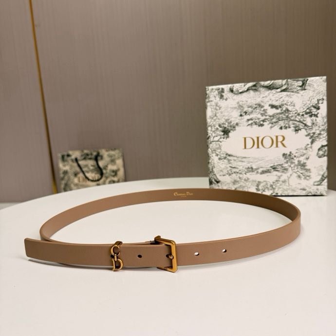 Belt leather female 2 cm