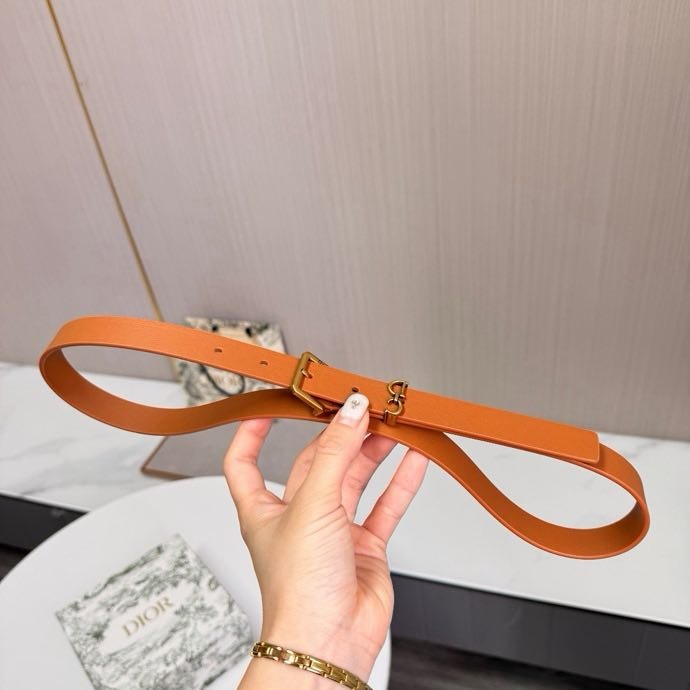 Ремень кожаный женский 2 см фото 4