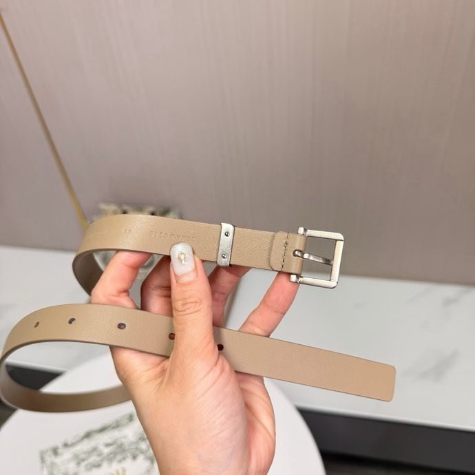 Belt leather female 2 cm фото 5