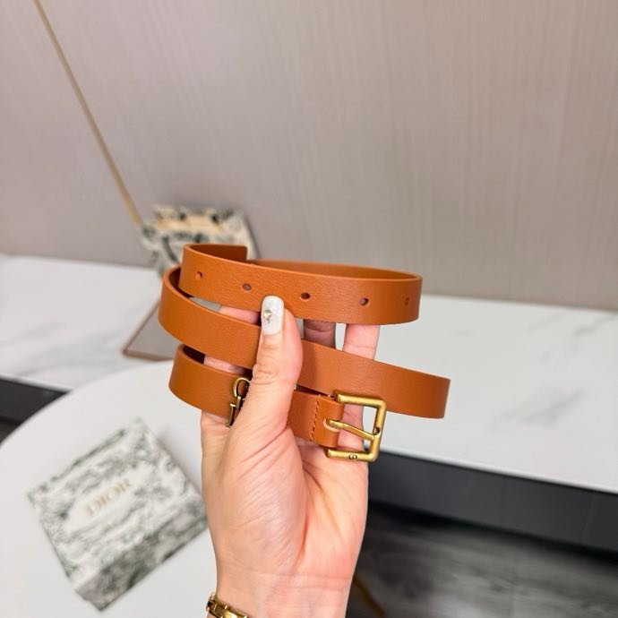 Ремень кожаный женский 2 см фото 8