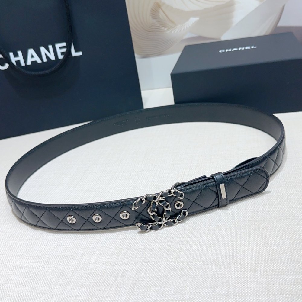 Belt leather female 3 cm