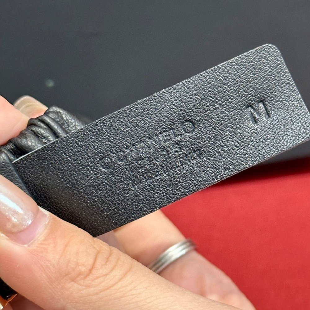 Ремень кожаный женский с цепочкой и жемчугом фото 3