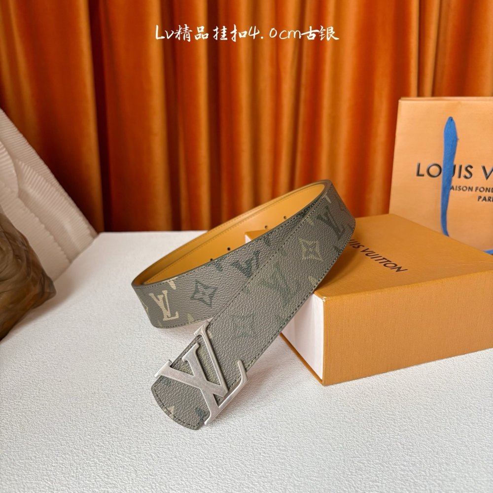 Belt LV Initials leather 40 mm from coated Monogram Surplus