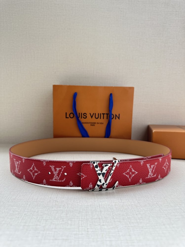 Ремень мужской двусторонний кожаный 4 см