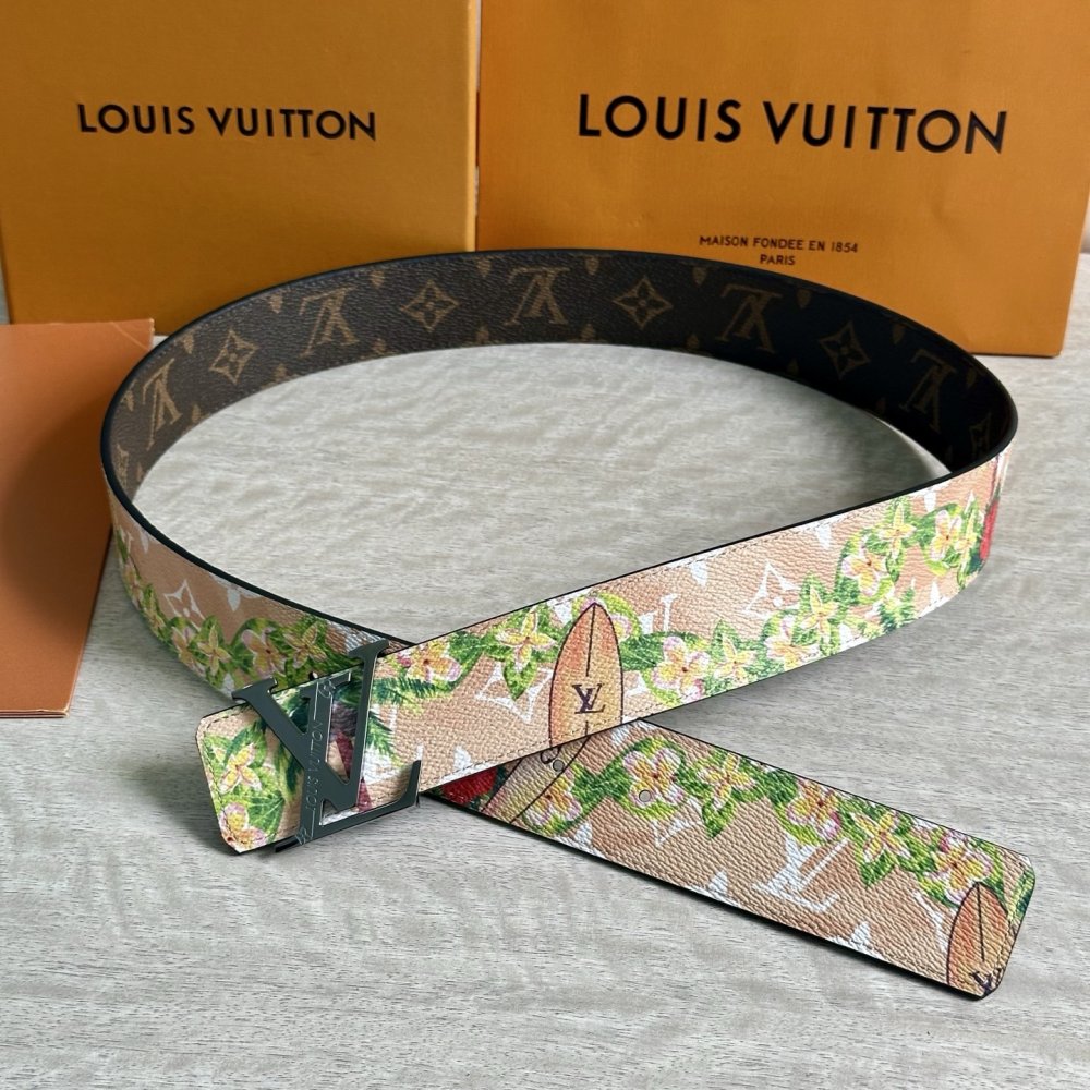 Ремень мужской двусторонний кожаный 4 см фото 2