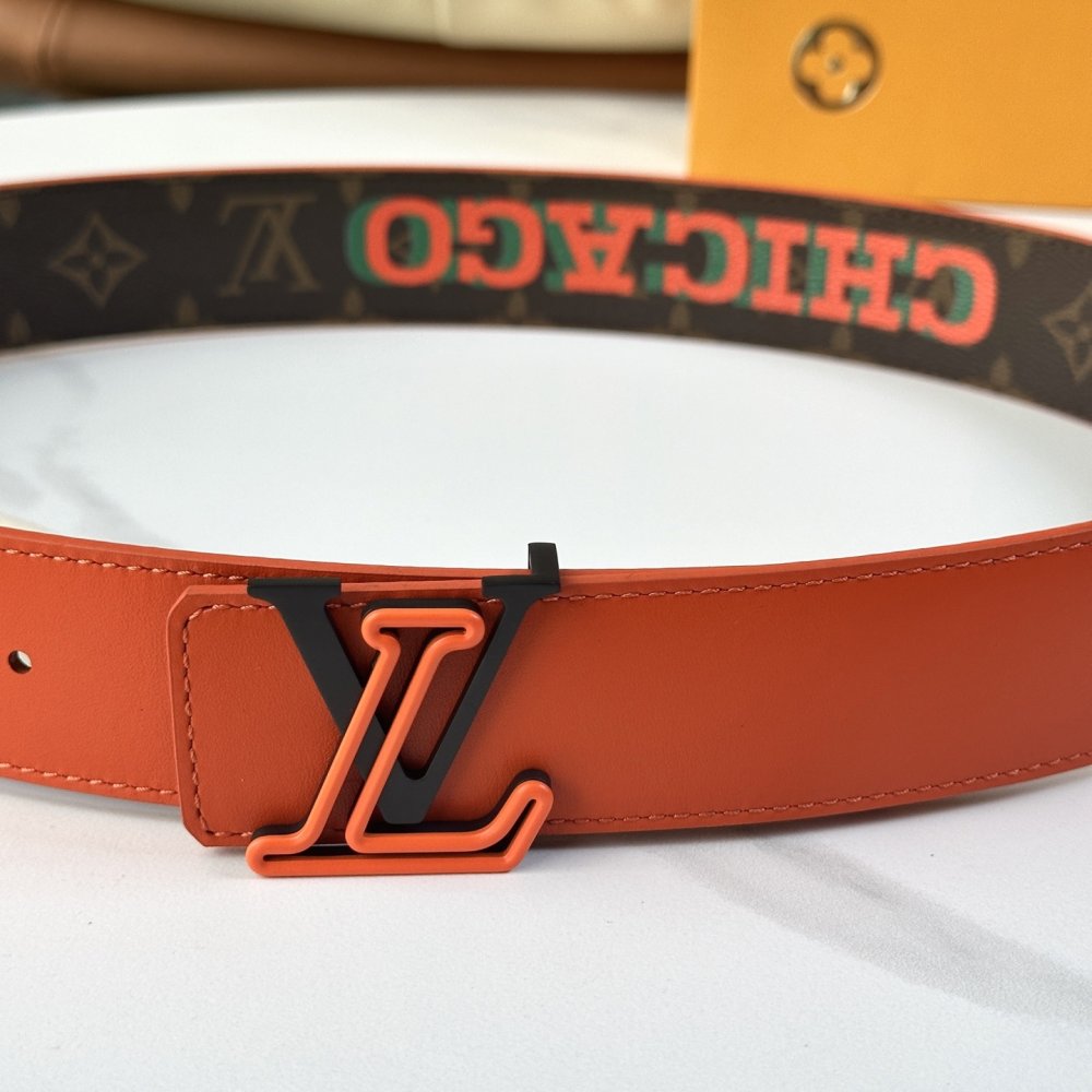 Ремень мужской двусторонний кожаный 4 см фото 2