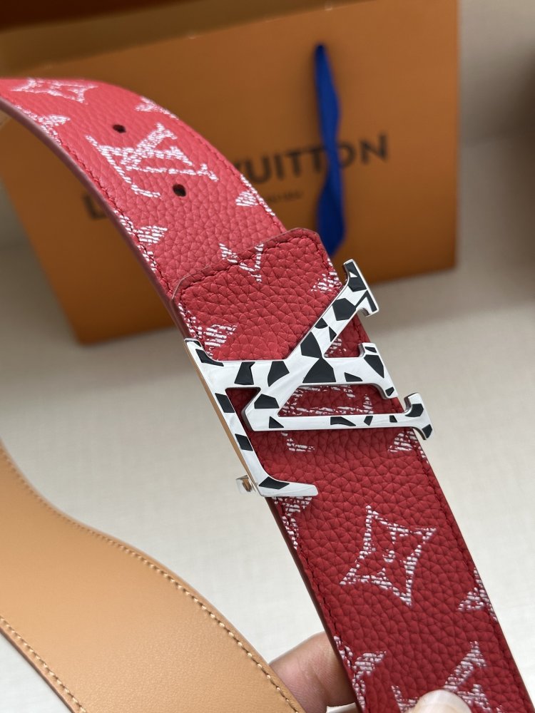 Ремень мужской двусторонний кожаный 4 см фото 2