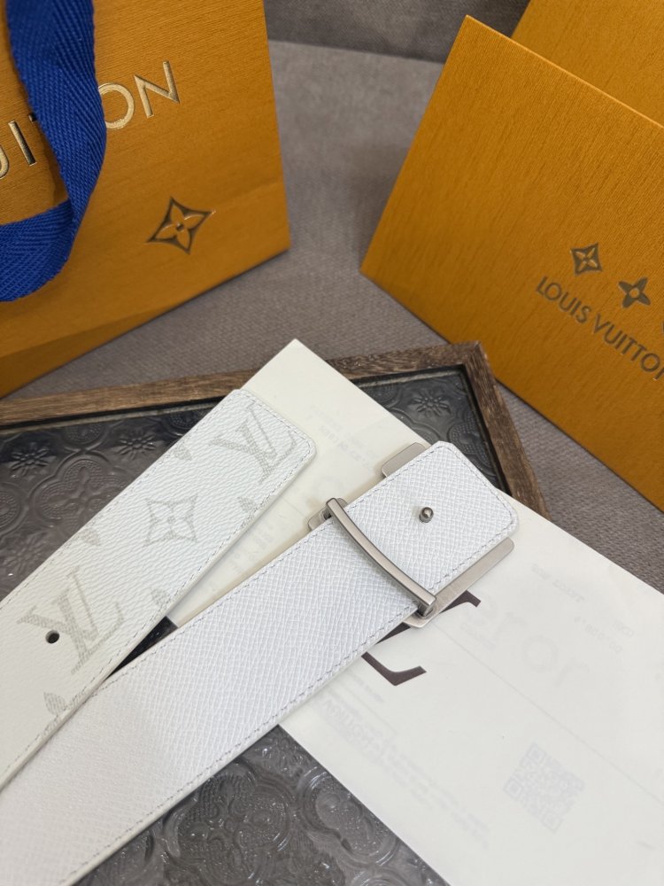 Ремень мужской двусторонний кожаный 4 см фото 5