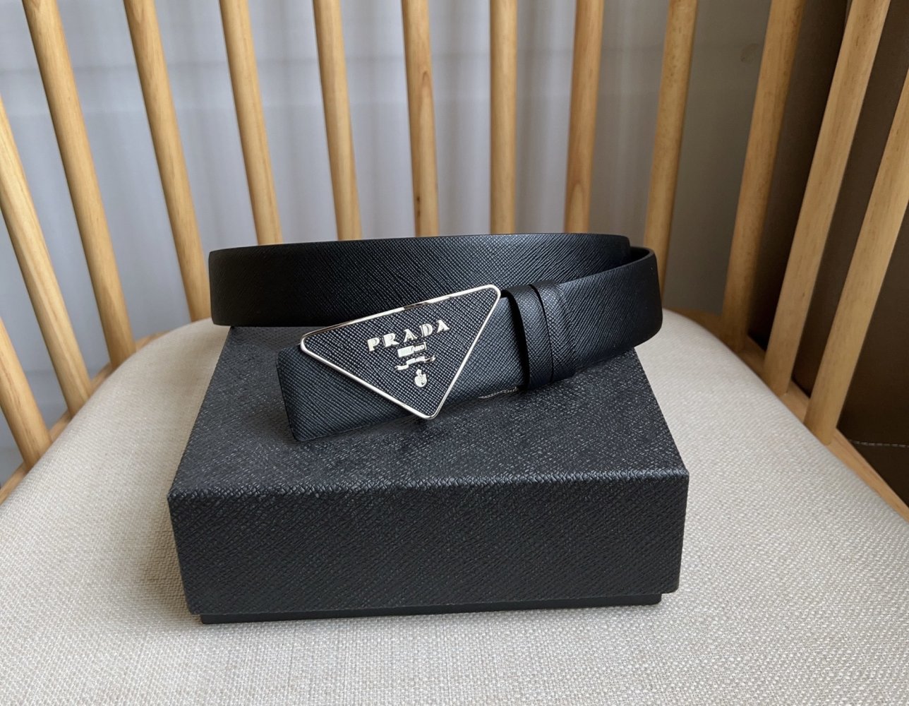 Belt male leather 3.5 cm
