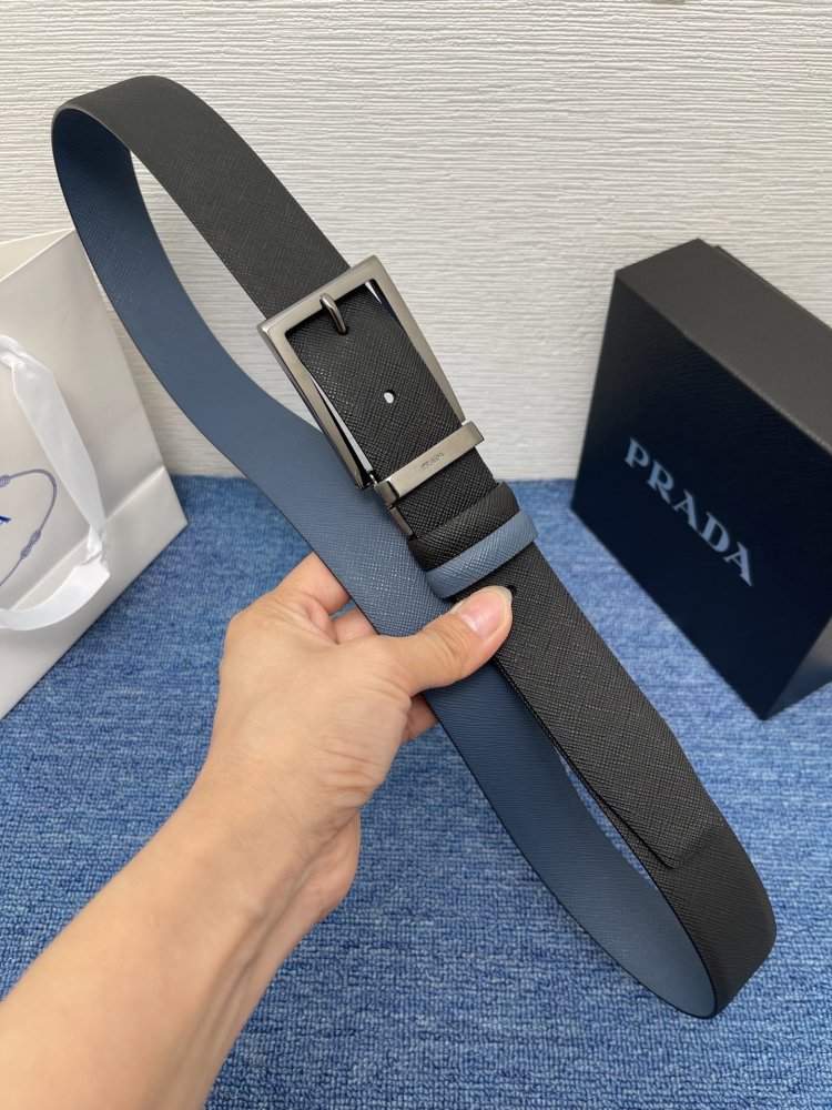 Belt male leather 3.5 cm