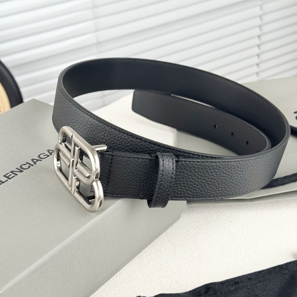 Belt male leather 3.5 cm фото 3