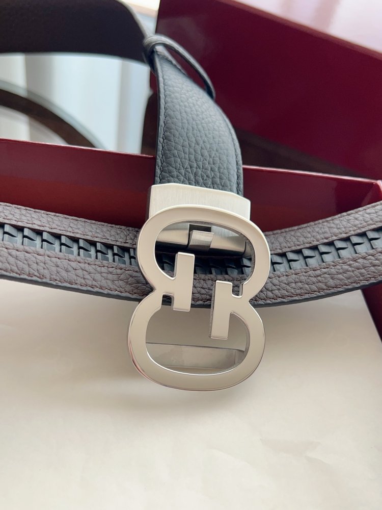 Ремінь чоловічий шкіряний 3.5 см фото 4