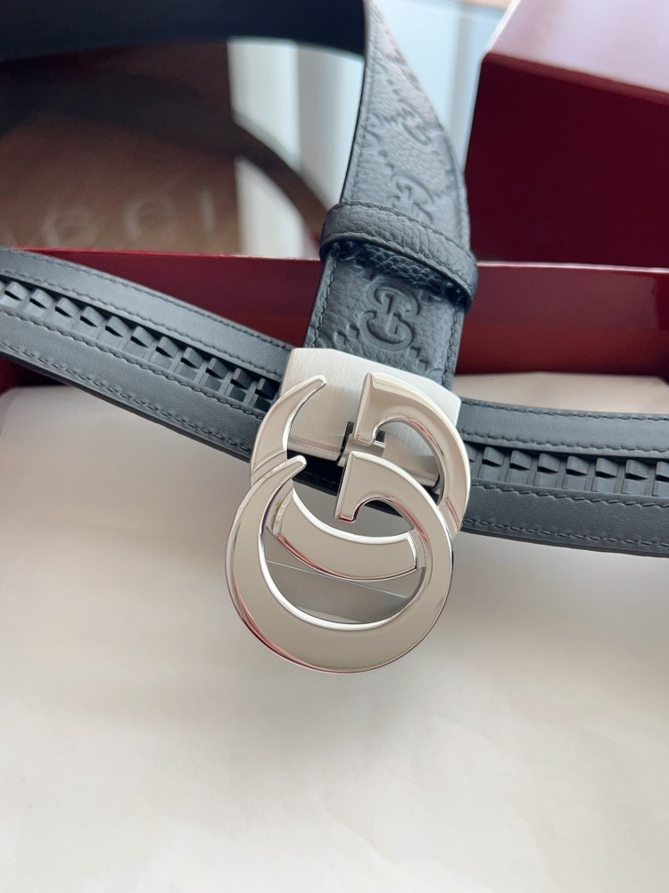 Belt male leather 3.5 cm фото 4