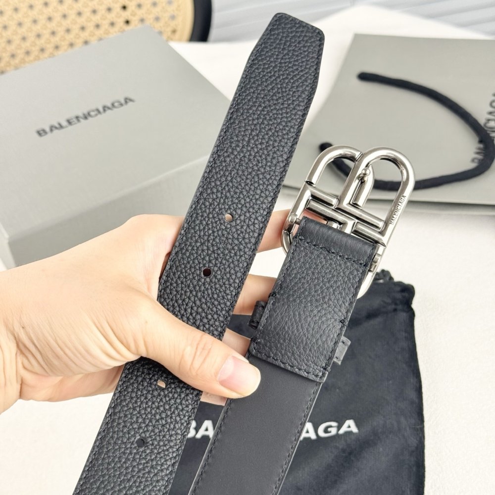 Belt male leather 3.5 cm фото 6