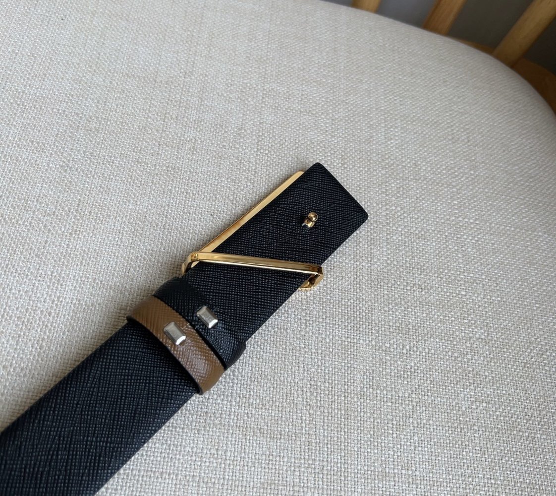 Belt male leather 3.5 cm фото 6