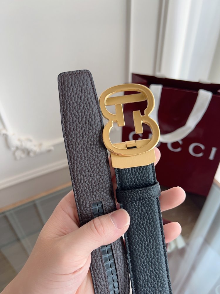 Belt male leather 3.5 cm фото 8