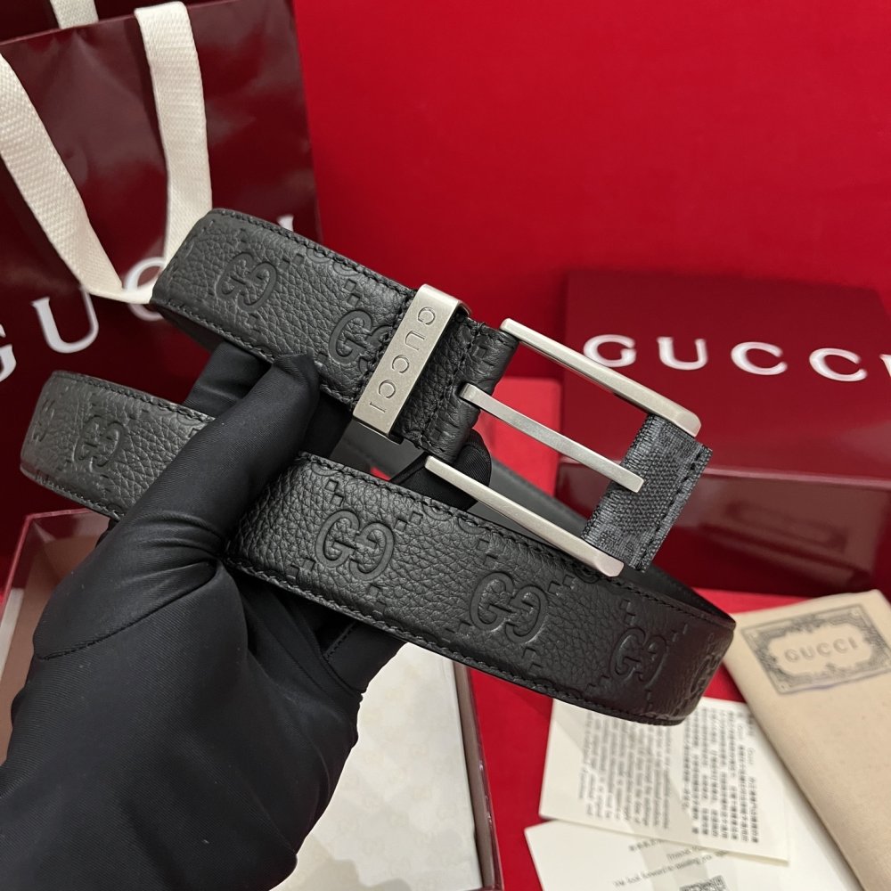 Belt male leather 3.5 cm фото 8