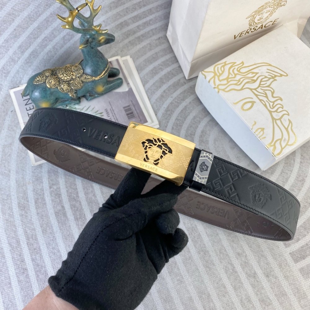 Ремень мужской кожаный 3.8 см