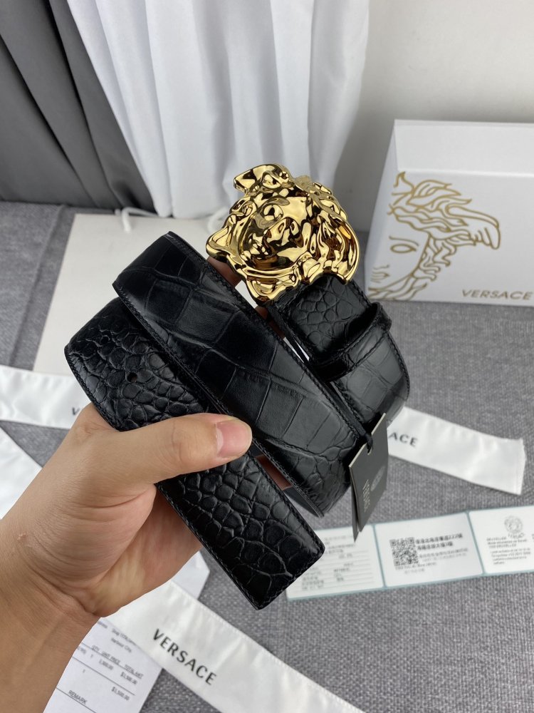 Ремень мужской кожаный 3.8 см