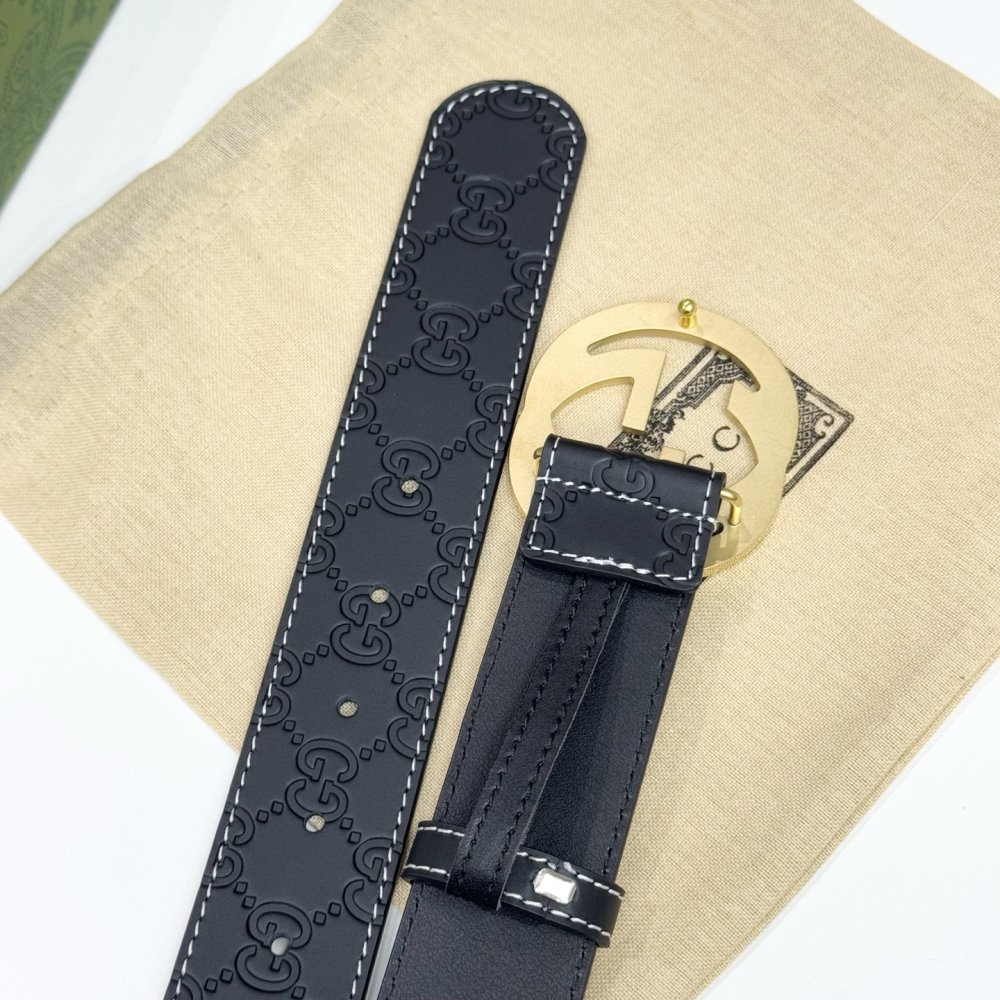 Belt male leather 3.8 cm фото 6