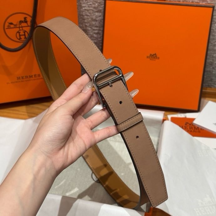 Ремень Romain кожаный 3.5 см фото 3