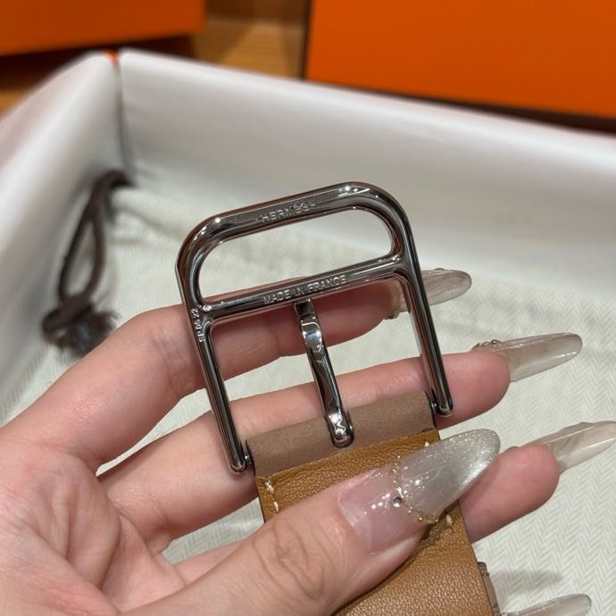 Ремень Romain кожаный 3.5 см фото 6