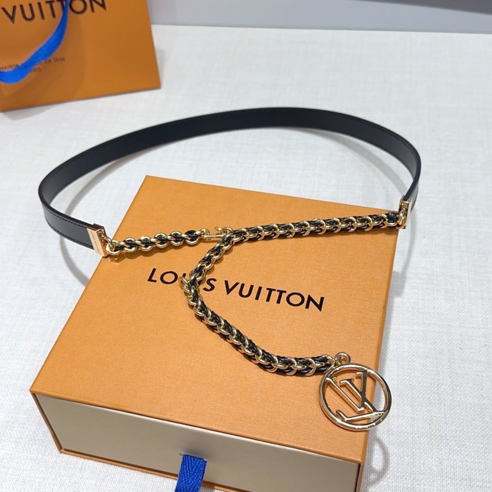 Ремень с цепочкой женский кожаный 2 см фото 2