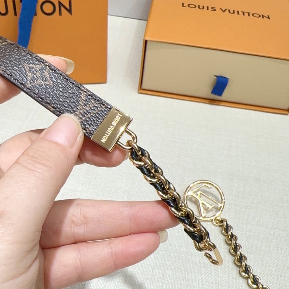 Ремень с цепочкой женский кожаный 2 см фото 5