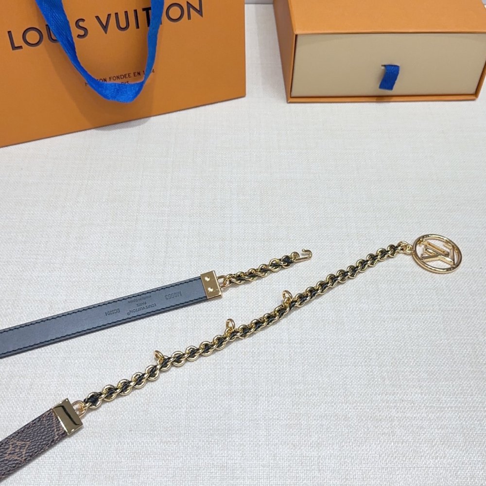 Ремень с цепочкой женский кожаный 2 см фото 6