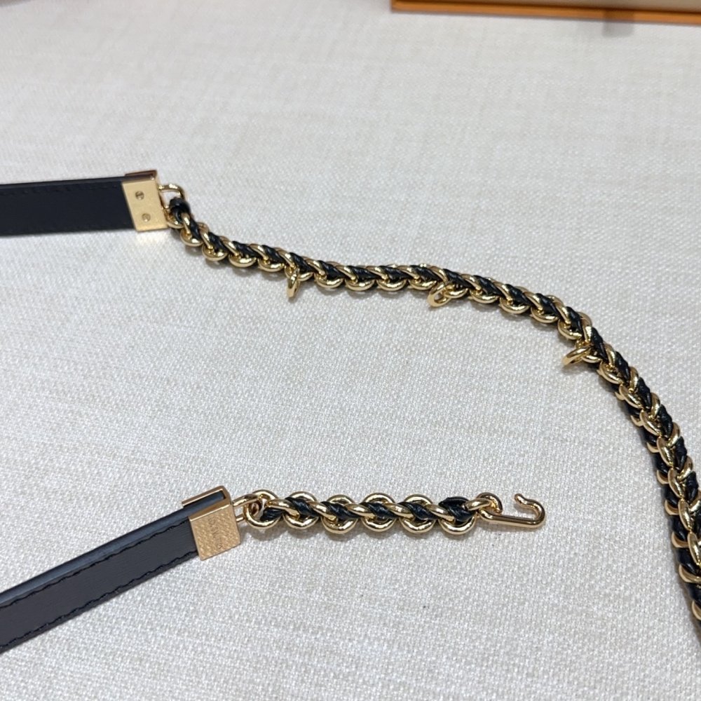 Ремень с цепочкой женский кожаный 2 см фото 7