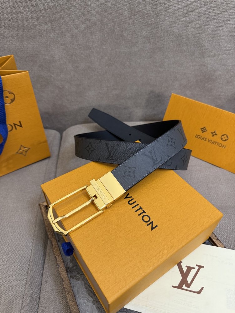 Ремень Slender двусторонний кожаный 3.5 см