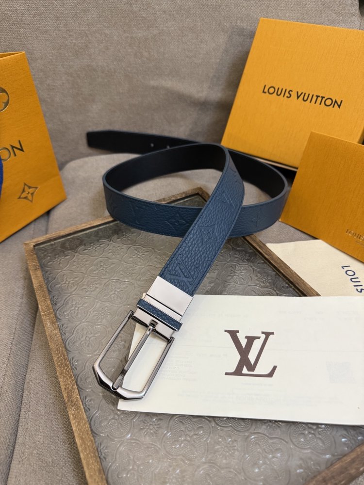 Ремень Slender двусторонний кожаный 3.5 см