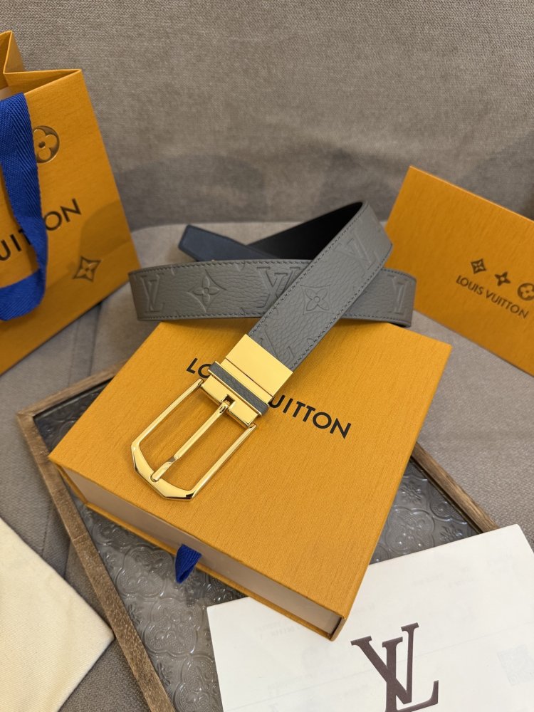 Ремень Slender двусторонний кожаный 3.5 см фото 2