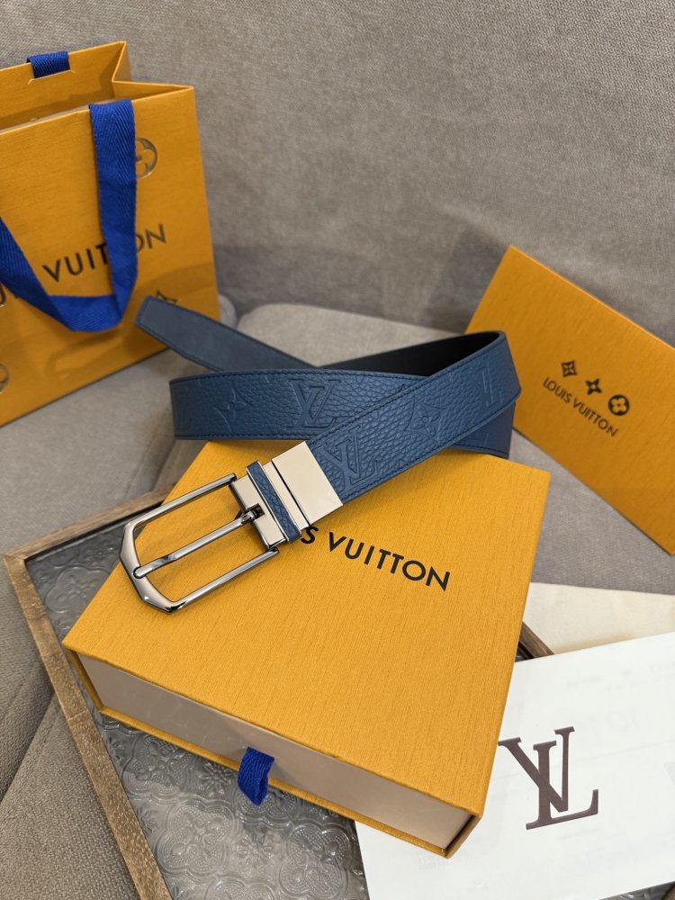 Ремень Slender двусторонний кожаный 3.5 см фото 2