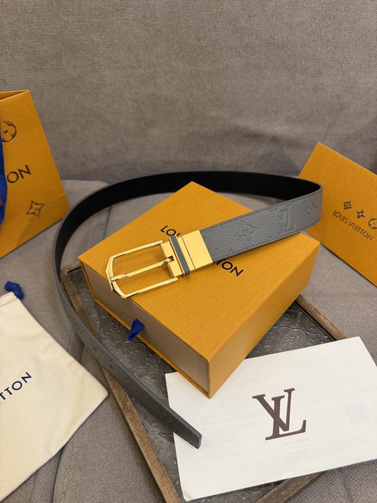 Ремень Slender двусторонний кожаный 3.5 см фото 3