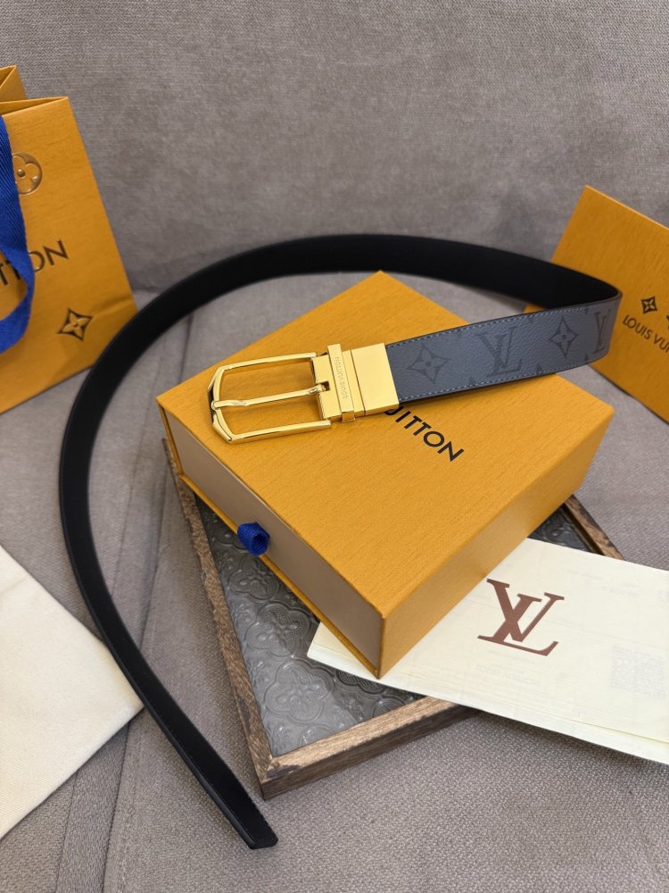 Ремень Slender двусторонний кожаный 3.5 см фото 3