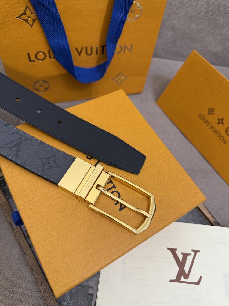 Ремень Slender двусторонний кожаный 3.5 см фото 4