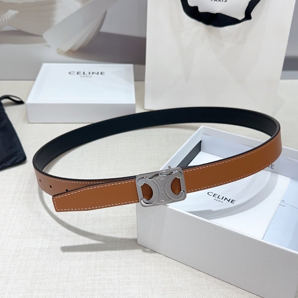 Belt female leather 2.5 cm