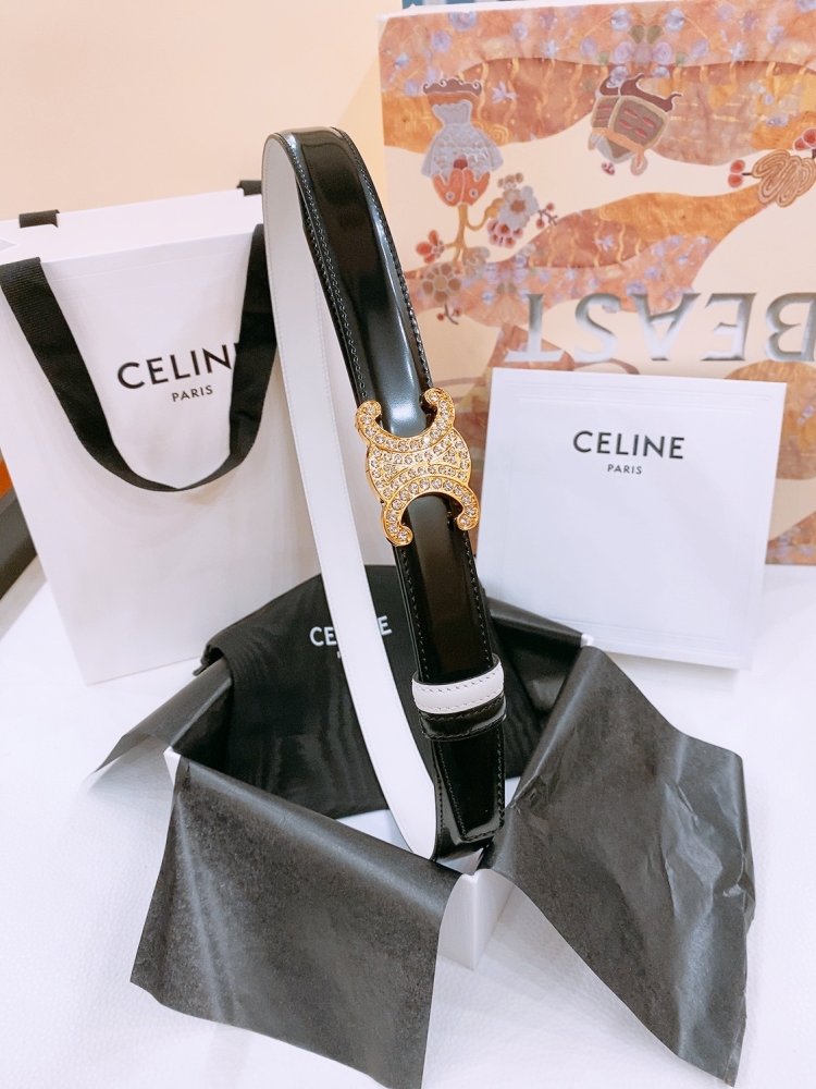 Belt female leather 2.5 cm