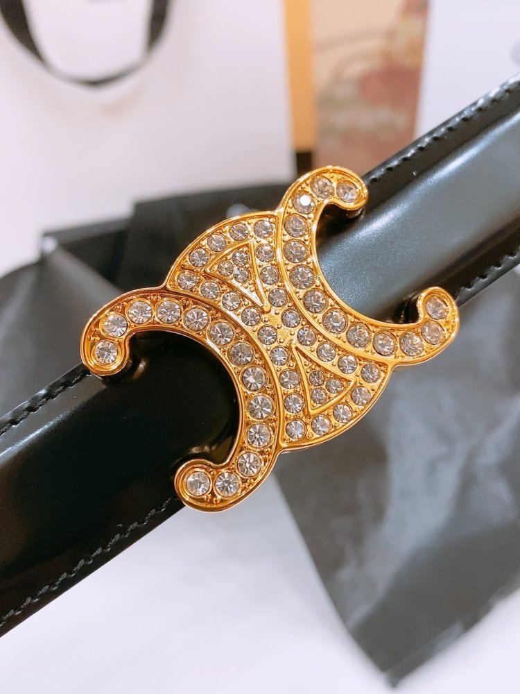 Belt female leather 2.5 cm фото 3