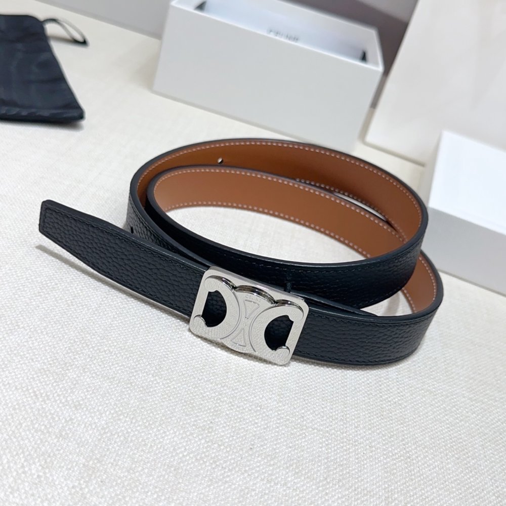 Belt female leather 2.5 cm фото 4