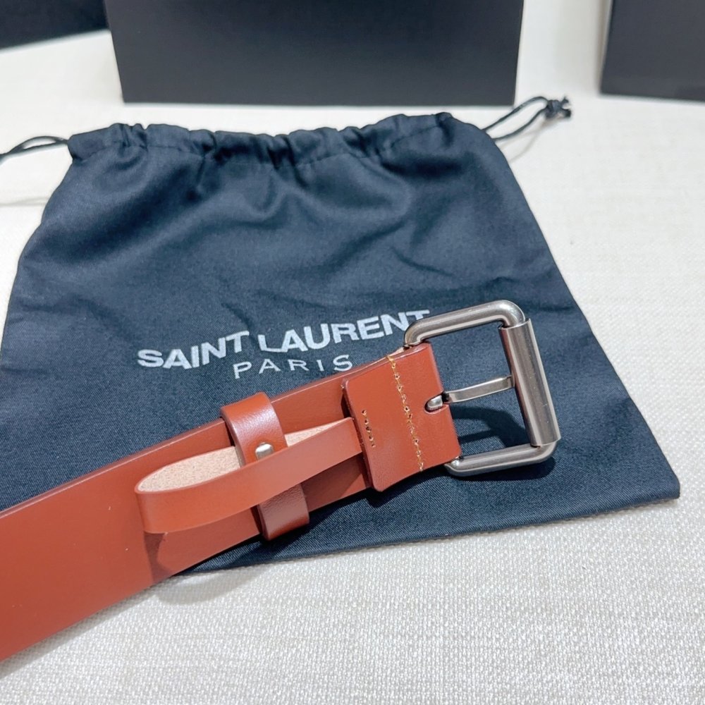 Belt female leather 3.4 cm фото 6