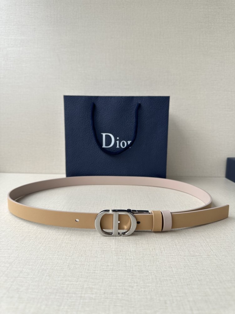 Ремінь жіночий шкіряний Dior Montaigne 2 см