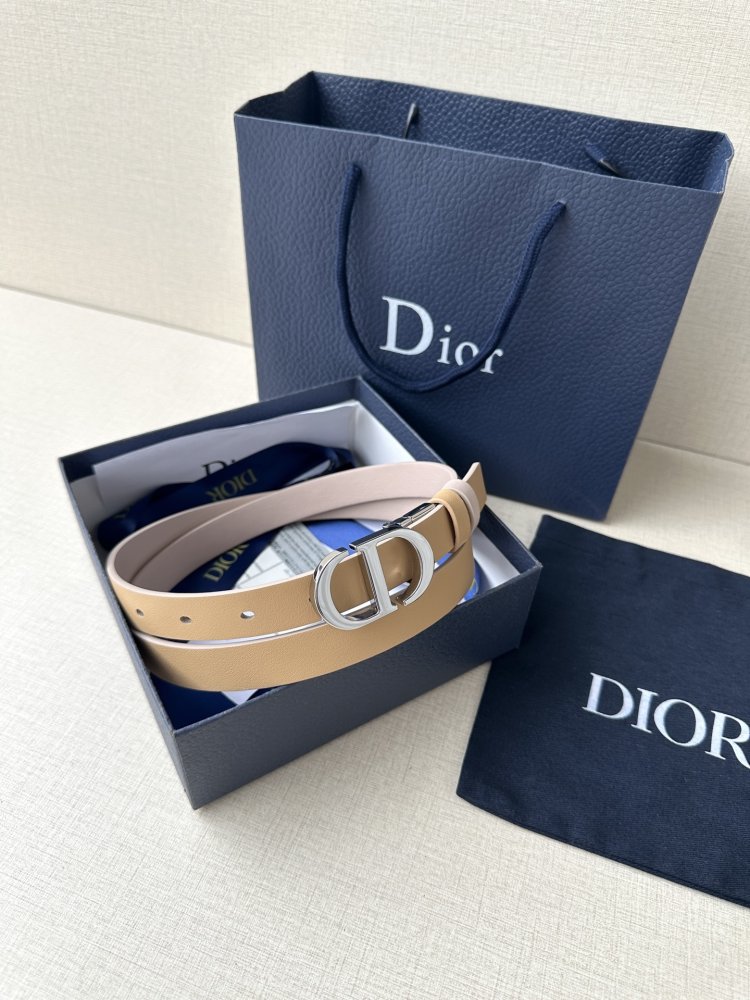 Ремінь жіночий шкіряний Dior Montaigne 2 см фото 2