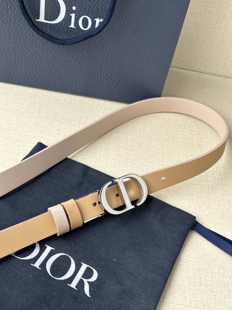 Ремінь жіночий шкіряний Dior Montaigne 2 см фото 3