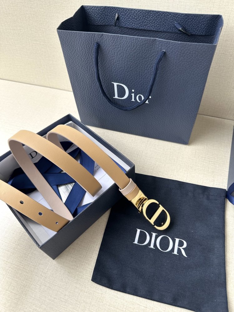 Ремінь жіночий шкіряний Dior Montaigne 2 см фото 7