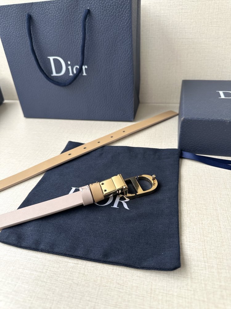 Ремінь жіночий шкіряний Dior Montaigne 2 см фото 9