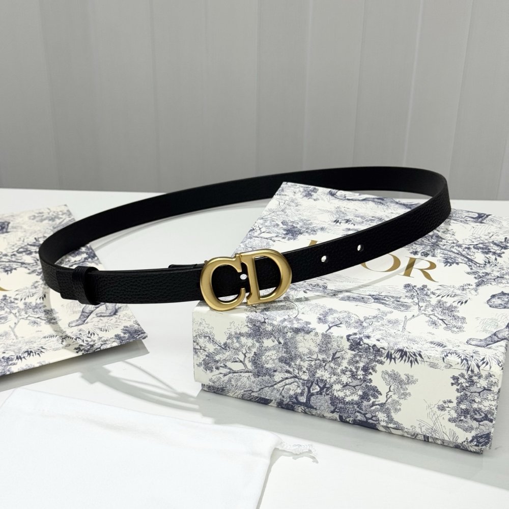 Belt female leather Dior Montaigne Avenue 2 cm